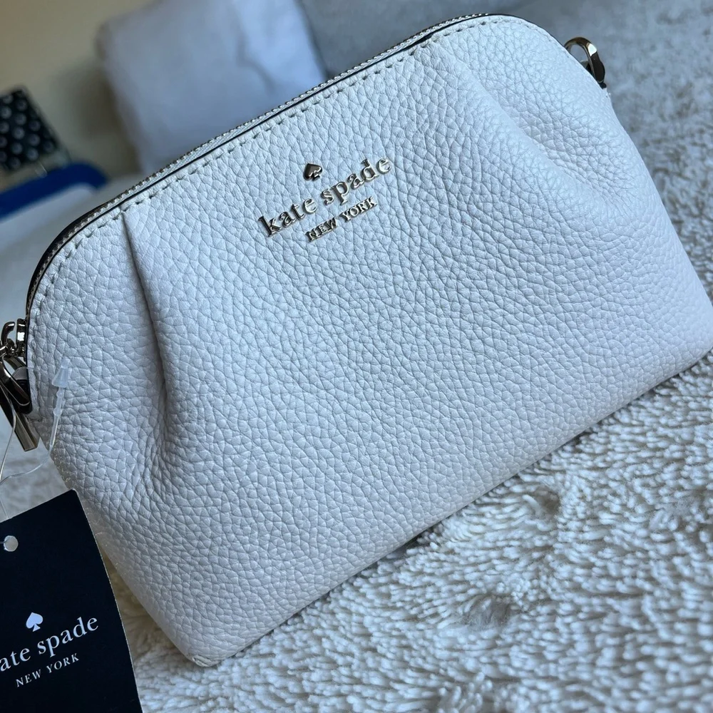 Kate Spade Cream Textured Cosmetic Bag
